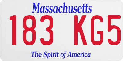 MA license plate 183KG5
