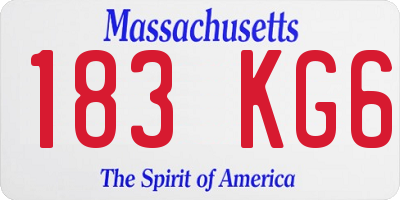 MA license plate 183KG6