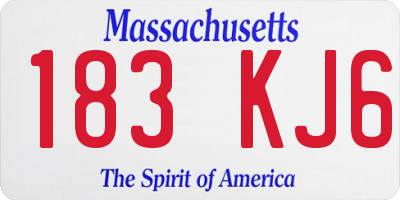 MA license plate 183KJ6