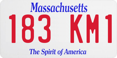 MA license plate 183KM1