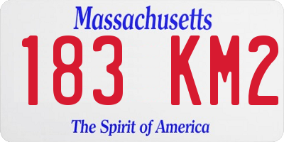 MA license plate 183KM2