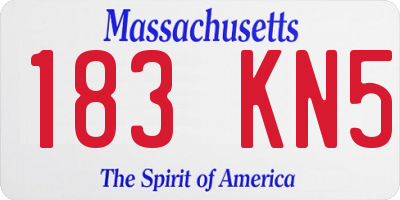 MA license plate 183KN5