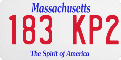 MA license plate 183KP2