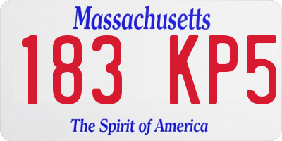 MA license plate 183KP5