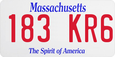 MA license plate 183KR6