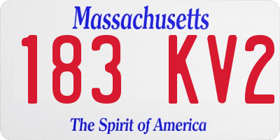 MA license plate 183KV2