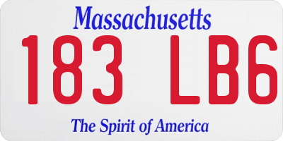 MA license plate 183LB6