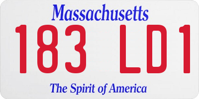 MA license plate 183LD1