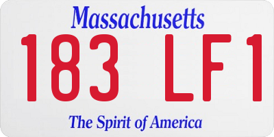 MA license plate 183LF1