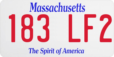 MA license plate 183LF2