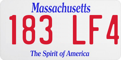 MA license plate 183LF4