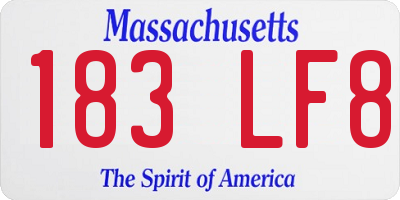 MA license plate 183LF8