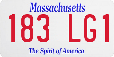 MA license plate 183LG1