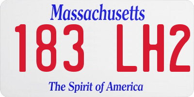 MA license plate 183LH2