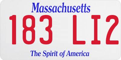 MA license plate 183LI2