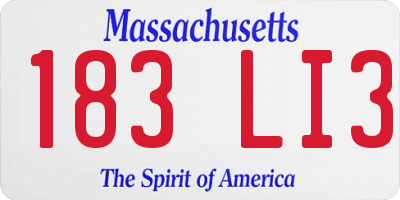 MA license plate 183LI3