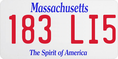 MA license plate 183LI5