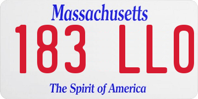 MA license plate 183LL0