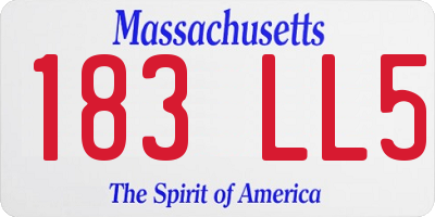 MA license plate 183LL5