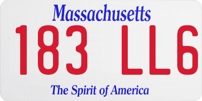 MA license plate 183LL6