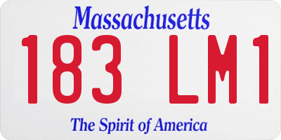 MA license plate 183LM1