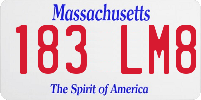 MA license plate 183LM8