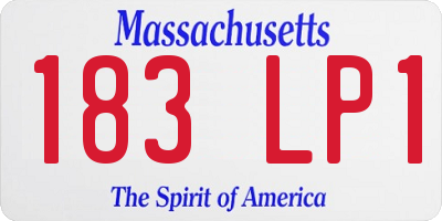 MA license plate 183LP1
