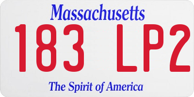 MA license plate 183LP2