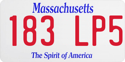 MA license plate 183LP5