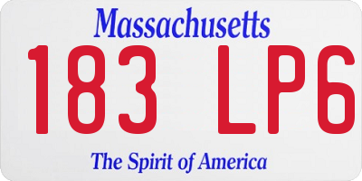 MA license plate 183LP6