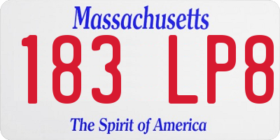 MA license plate 183LP8