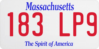 MA license plate 183LP9
