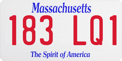 MA license plate 183LQ1