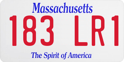MA license plate 183LR1