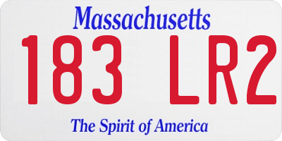 MA license plate 183LR2
