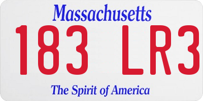 MA license plate 183LR3