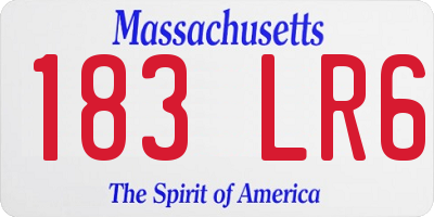MA license plate 183LR6
