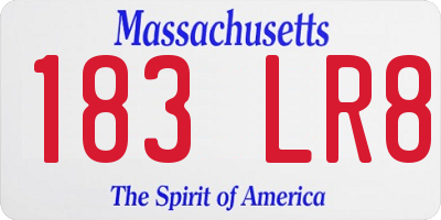 MA license plate 183LR8