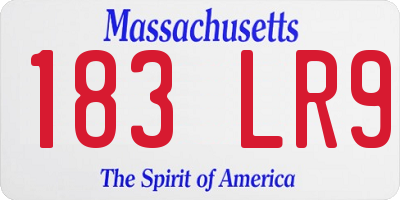 MA license plate 183LR9