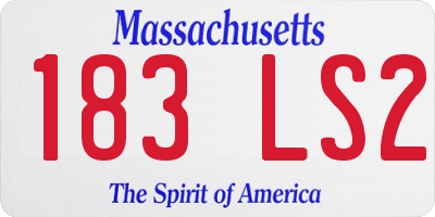 MA license plate 183LS2