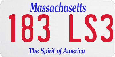 MA license plate 183LS3