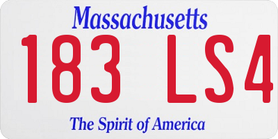 MA license plate 183LS4