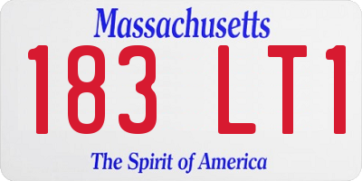 MA license plate 183LT1