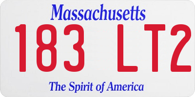 MA license plate 183LT2