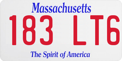MA license plate 183LT6