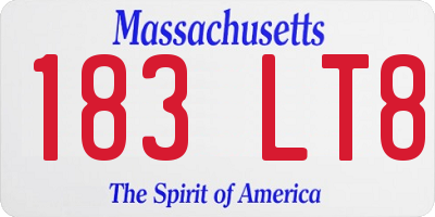 MA license plate 183LT8