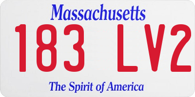 MA license plate 183LV2