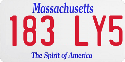 MA license plate 183LY5