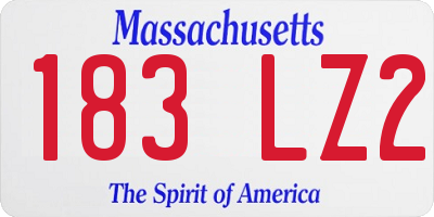 MA license plate 183LZ2