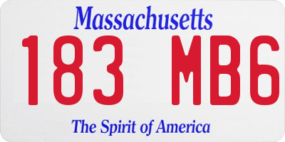 MA license plate 183MB6